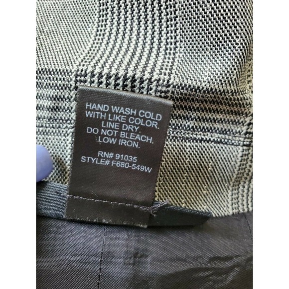 Ashley Stewart Women's Gray Polyester Long Sleeve Four Button Blazer Size 16 - Picture 10 of 11